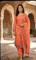 Cotton Unstitched Three Piece