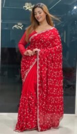 Chinigura Georgette Sequences Embroidery Sharee - Image 2