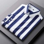 Men's Long Sleeve Stripe Print Shirt - Image 3