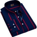 Men's Long Sleeve Stripe Print Shirt