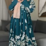 Alpona Print Gown Borka (Only Borka)