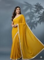 Georgette Sharee with Blouse Piece - Image 3