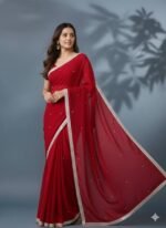 Georgette Sharee with Blouse Piece - Image 2