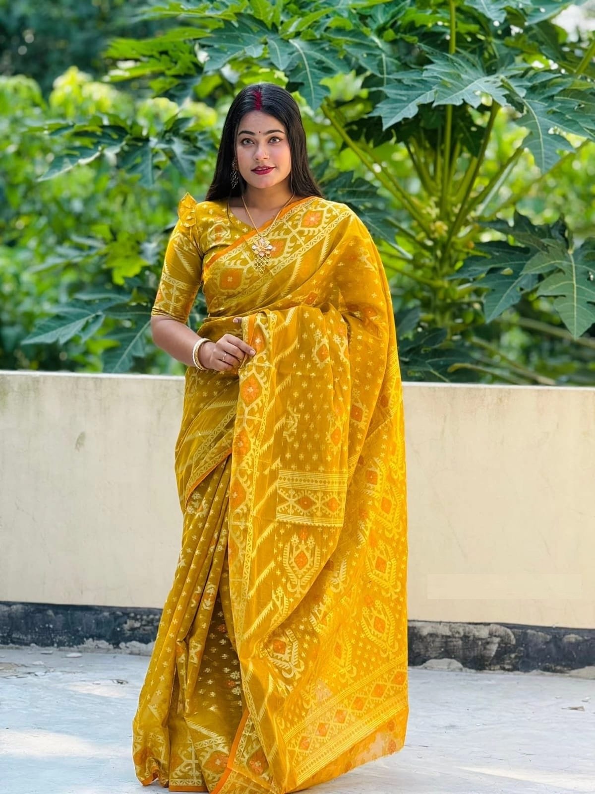 1787848090_L_1 Virul Jamdani Saree with Blause pcs - Image 1