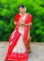 Indian Inspired Assam Silk Saree - Image 2